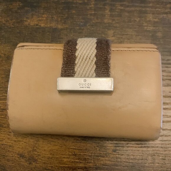 Gucci Key holder Key case Sherry Line Beige Woman Authentic Vintage - Picture 1 of 14